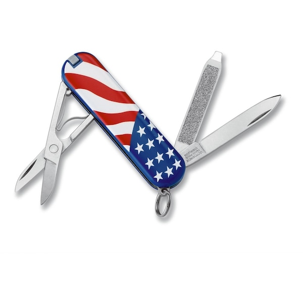 Swiss Army Brands 2023 Victorinox 57216 Classic Sd U.S. Flag 58Mm, Clam Pack VIC-0.6223.2E1-X3 - main